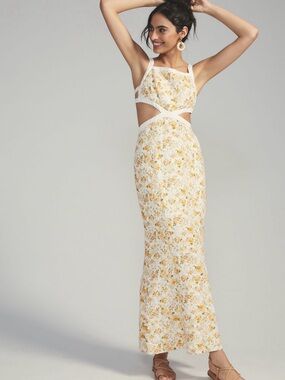 lucile bias maxi dress SO ONLINE AU Lucile Bias Maxi Dress, Pesto, AU14 US10
